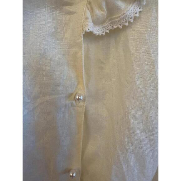 lauren ralph lauren vintage Inspired pearl button top PM - Picture 3 of 5